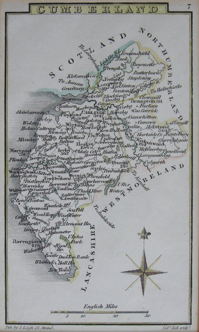 Map of Cumberland - Leigh